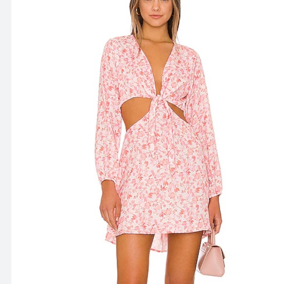 RESA Revolve Jojo Dress Pink Women's Size Medium Cut Out - Picture 1 of 5